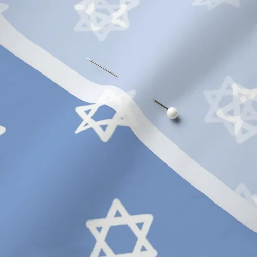 Miniatura 5 de Spoonflower Tela - Star of David Hanukkah Blue Winter Menorah Impreso en tela de gasa Fat Quarter - Costura Ropa de moda Vestidos Decoración