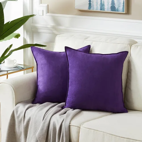 Miniatura 25 de Fancy Homi - Paquete de 2 fundas de almohada decorativas azul real de 14x14 pulgadas para sala de estar, sofá cama, sofá, decoración moderna bohemia