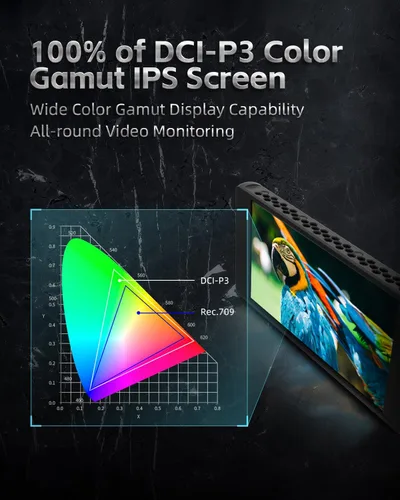 Miniatura 2 de Portkeys Monitor de Campo para Cámara PT6 5.2" 600nit Pantalla Táctil Monitor de Cámara Disparo Vertical Extensión 3D LUT Salida Amplia Gama