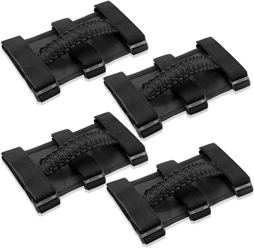 4 asas de agarre para barra antivuelco, compatibles con Jeep Wrangler JLU JK JKU TJ YJ LJ JT JL y Gladiator JT 1987-2021 UTV y ATV, se adapta a