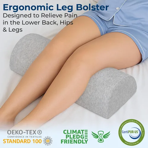 Miniatura 2 de 5 STARS UNITED Almohada de rodilla para personas que duermen de lado, cojín de media luna para cama, alivio del dolor de cadera, cojín de espuma