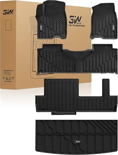 Miniatura 41 de 3W Alfombrillas de piso para Chevy Equinox 2018-2023 2024/Alfombrillas de piso GMC Terrain, TPE para todo clima con ajuste personalizado