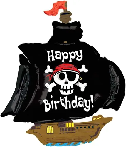 Miniatura 3 de Suministros para fiesta de cumpleaños de 4 años de pirata, decoraciones de ramo de globos