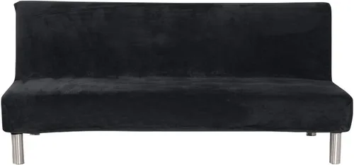 Miniatura 10 de MIFXIN Funda elástica para sofá cama sin brazos, funda de elastano para futón, plegable, sin reposabrazos, protector de muebles para sofá cama