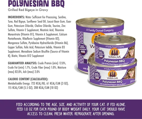 Miniatura 5 de Weruva - Comida clásica para gatos, barbacoa polinesia con red bigeye a la parrilla en salsa, lata de 3 oz (paquete de 24)