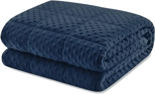 Miniatura 8 de Huloo Sleep Manta con peso para niños, tamaño Twin, de 5 libras (36"×48", gris), transpirable, suave manta con peso de minky para todas