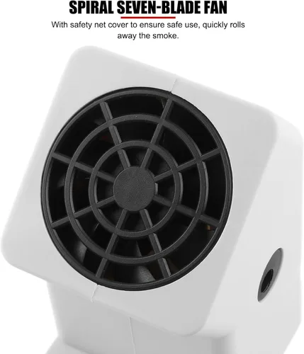 Miniatura 4 de Mini ventilador de escritorio silencioso USB de 12 V CC, con interruptor de encendido/apagado, ventilador absorbente de humo compacto