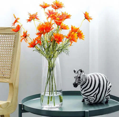 Miniatura 8 de Jarrón de cristal transparente, florero para centro de mesa, decoración del hogar, jarrones modernos para sala de estar, boda, oficina, mesa