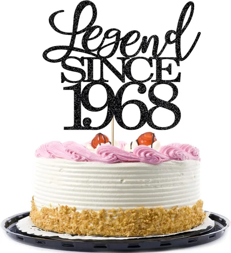 Miniatura 62 de Legend since 1973 - Decoración para pastel de cumpleaños número 53, decoración de pastel de feliz cumpleaños para hombres y mujeres de 53 años