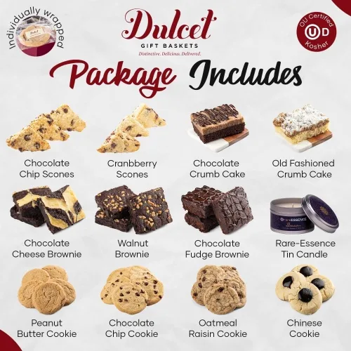 Miniatura 5 de Cesta de regalo gourmet para adultos, regalos de comida de panadería, pensando en ti, cesta de regalo de condolencias para mujeres, amigos, familia