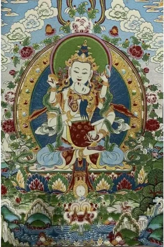 Bordado de seda tibetano Thangka budista Vajrakila Mahāsattv Tangka Yoga Budista Tapiz colgante de pared Arte de pared Decoración del hogar Tapiz