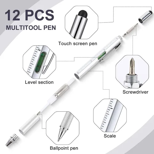 Miniatura 3 de Cuaderno impermeable de 24 piezas con juego de bolígrafos multiherramienta que incluye 3 x 5 bloc de notas de bolsillo en espiral superior y Gris