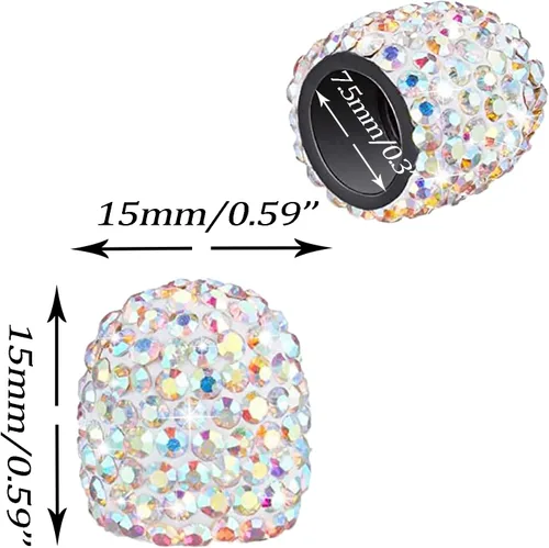 Miniatura 3 de Tapas de vástago de válvula de neumático Bling para automóvil, 4 piezas universales brillantes para válvulas de aire de neumáticos, tapas de Con