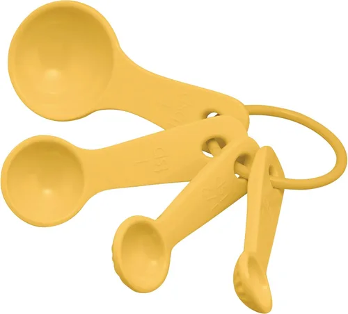 Miniatura 5 de UP ware - Juego de 4 cucharas medidoras de melamina líquida y seca multiusos para el hogar, herramientas esenciales para cocinar y hornear, cucharas