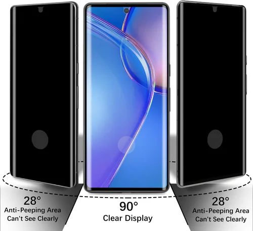 Miniatura 3 de (2 Pack) Privacy Screen Protector for Google Pixel 7 Pro Anti-Spy Tempered Glass Film, 3D Curved Full Screen Coverage, Ultrasonic Fingerprint