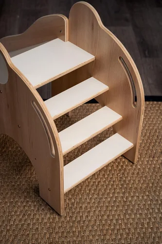 Miniatura 9 de Avenlur Nima - Tobogán interior con forma de elefante Montessori Waldorf, seguro, resistente y confiable, espacio de juego interior perfecto