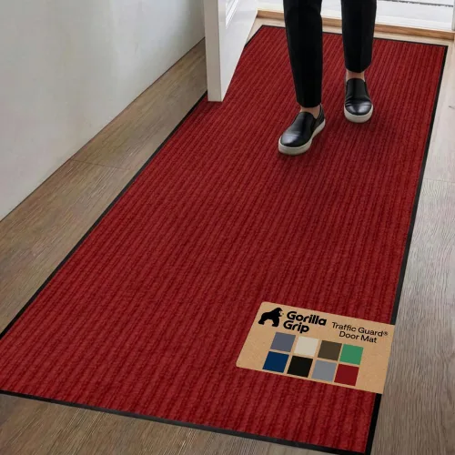 Miniatura 29 de GORILLA GRIP Tapete impermeable para puerta de protección de tráfico, tapetes de entrada resistentes, respaldo fuerte, alfombras comerciales