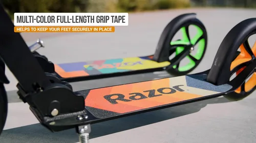 Miniatura 2 de Razor A5 Lux Kick Scooter for Kids Ages 8+ - 8" Urethane Wheels, Aluminum Frame, Anodized Finish Featuring Bold Colors and Graphics, for Riders up