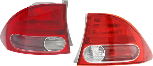 Garage-Pro Juego de luces traseras compatibles con Honda Civic 2006-2008 halógenas para el lado del conductor y del pasajero, exterior