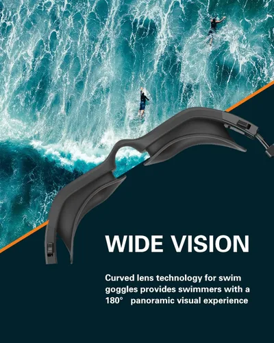 Miniatura 5 de Gafas de natación polarizadas, gafas de natación para hombres, mujeres y adultos, protección antivaho y UV Polarizado + rojo espejo