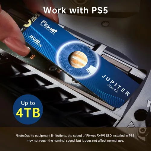 Miniatura 5 de Fikwot FX991 SSD M.2 4TB NVMe SSD M2 2280 PCIe Gen 4x4, lectura de hasta 7000MB/s, unidad de estado sólido interna para PS5, portátil, escritorio