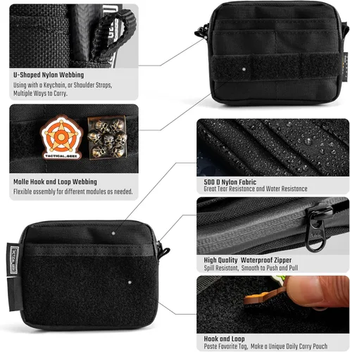 Miniatura 3 de TACTICAL_GEEK Organizador de almacenamiento A3 EDC de nailon, multifuncional, pequeño bolsillo para herramientas, bolsa de almacenamiento multiusos