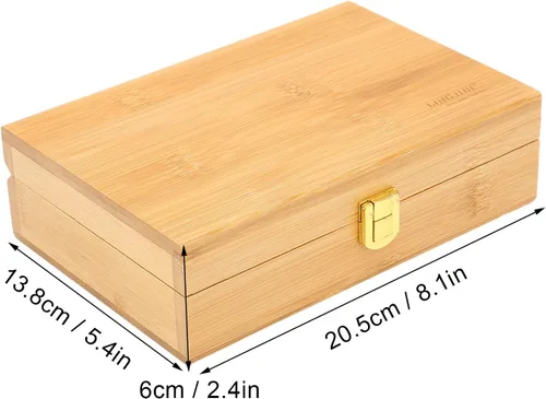 Miniatura 8 de Bobinadora de resorte principal, kit profesional de herramientas de cuerda de cobre de alta precisión con caja de almacenamiento de madera