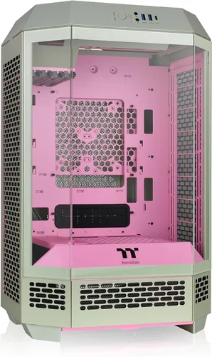 Thermaltake Torre 300 Edición de Verano Matcha Plum Micro-ATX; Incluye 2 ventiladores CT de 140mm; Soporta hasta un radiador de 420mm; Capaz de