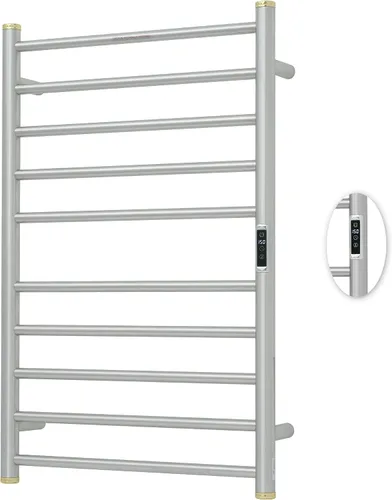 Miniatura 9 de Toallero eléctrico con calentador de toallas, calentador de toallas con temporizador y control de temperatura, montado en la pared, enchufe