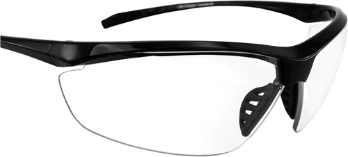 Miniatura 6 de Global Vision Lieutenant Wraparound - Gafas de sol de seguridad para motocicleta ANSI Z87.1 y MIL-PRF-32432, marco negro Lente Transparente
