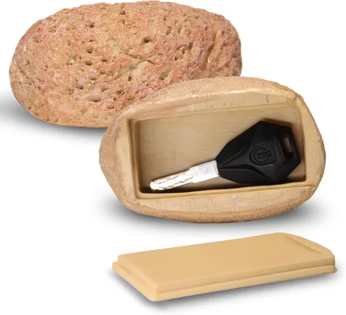 Miniatura 13 de Ocultador de llaves de hongo – Caja de llaves oculta para exteriores, resistente a la intemperie, estatua de jardín de resina con compartimento