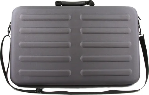Miniatura 9 de CASEMATIX Funda de viaje para controlador de DJ compatible con Hercules Inpulse 500 - Funda rígida para mezclador de DJ con correa Gris