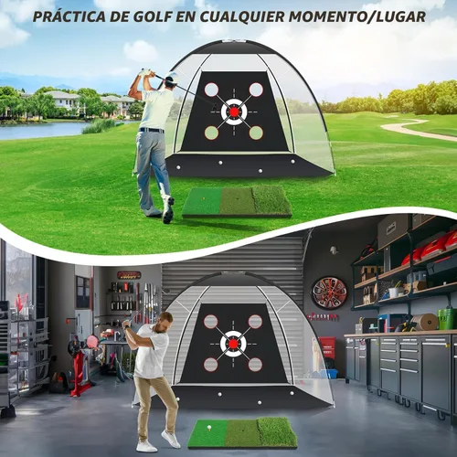 Miniatura 7 de Golf Net with Practice Mat,Golf Hitting Aid Nets 10x7FT for Backyard Driving Chipping Training Swing with Target Mat Balls for Outdoor Indoor，Gifts