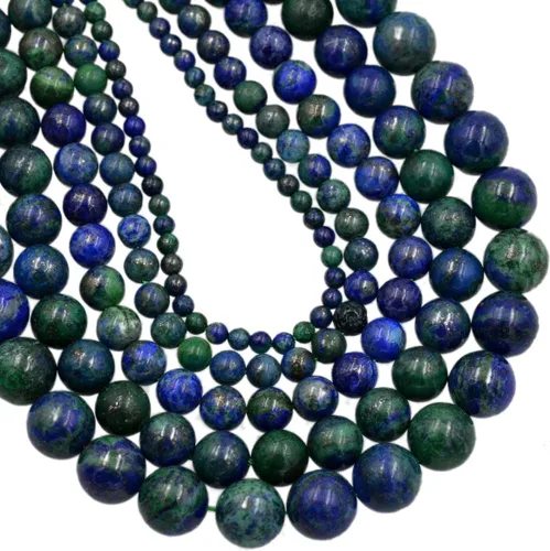 Miniatura 50 de AD Beads Cuentas redondas sueltas de piedras preciosas naturales de 15 pulgadas para pulseras, collares, aretes, manualidades, manualidades