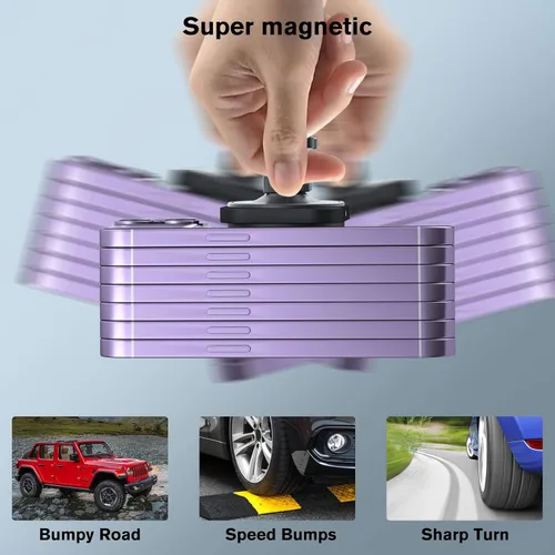 Miniatura 4 de OHLPRO Soporte de cargador de coche Magsafe, soporte magnético inalámbrico para automóvil para iPhone 17 Pro Max, serie 16/15, soporte de teléfono