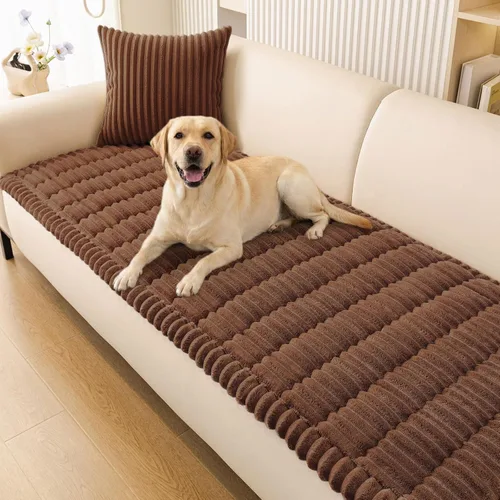 Miniatura 11 de Smiry Funda de Sofá para Perros Lavable, Fundas de Sofá para Mascotas Antideslizantes y Peludas para Sofá de 3 Cojines Apto para Mascotas, Protector