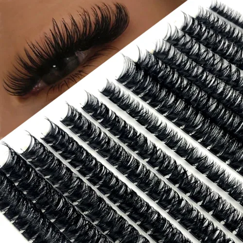 Miniatura 11 de 30D/40D/50D/60D/80D Pestañas de visón 280 Paquetes Extensión de pestañas naturales 3D Rusia Volumen Individual Pestañas en racimo Maquillaje