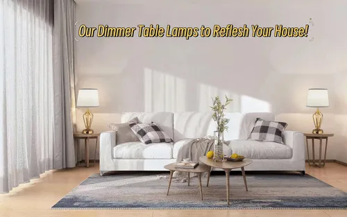 Miniatura 8 de Ldeco Juego de 2 lámparas de mesa táctiles, lámpara de mesita de noche con puertos USB, lámpara de escritorio con atenuador táctil de 3 vías