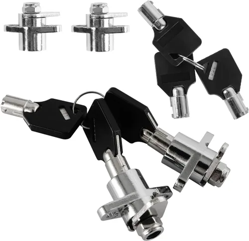 Miniatura 4 de Kit de bloqueo de bisagra para alforja de bolsa dura para Harley Road King 2014-2020 (cubierta de pestillo de alforja cromada y negra 2014-2020)