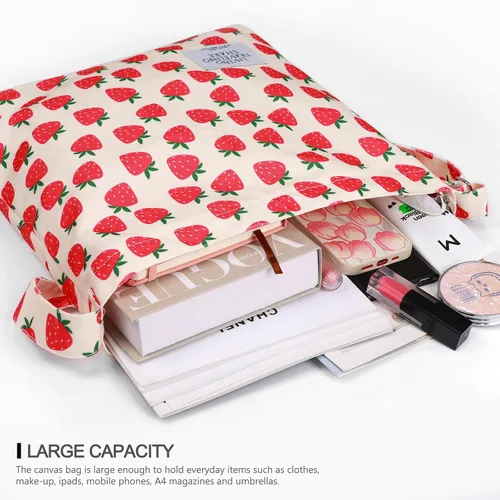 Miniatura 26 de Bolsa de lona con diseño de bolsillo externo, aspecto elegante, correa de hombro ajustable
