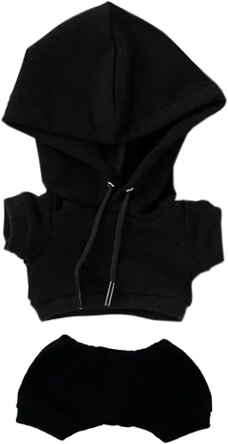 Miniatura 16 de niannyyhouse Ropa deportiva de felpa de 7.9 in, ropa deportiva elástica y sólida, con capucha, pantalones, juguete de peluche suave, accesorios