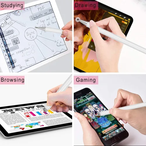 Miniatura 2 de Lápiz óptico para pantalla táctil, punta ultrafina de 0.059 in para iPad Pro, Air, tapa magnética, batería de 12 horas, sin Bluetooth, compatible