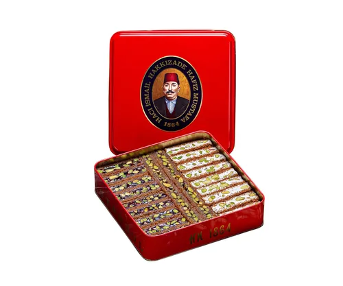Miniatura 32 de Hafiz Mustafa 1864 Istanbul Baklava - Caja de pastelería - Bocadillos de postre de Baklava horneados hechos de hojas de masa filo fresca, pistacho
