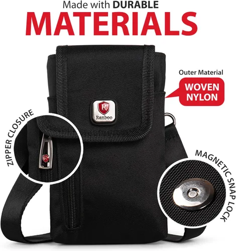 Miniatura 2 de Ranboo Funda de nailon para teléfono celular para cinturón, funda para teléfono con clip para cinturón para iPhone 17 Pro Max 16 Pro Max 15 Pro Max