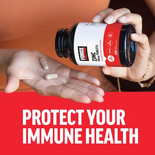 Miniatura 7 de Force Factor Zinc 50mg, suplementos de zinc con polvo de óxido de zinc, gluconato de zinc y citrato de zinc para apoyo inmunológico y salud