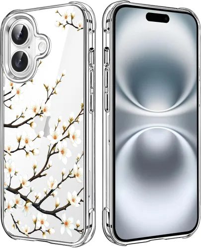 Miniatura 76 de Funda transparente de girasol compatible con iPhone SE 2022 SE 2020 7 8, funda trasera floral para niñas y mujeres, funda protectora transparente
