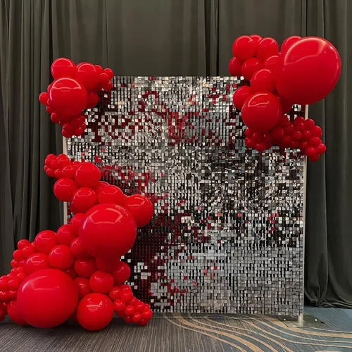 Miniatura 6 de Kit de arco de globos rojo brillante de 135 piezas de diferentes tamaños de 18, 12, 10 y 5 pulgadas, decoraciones de fiesta de color rojo para baby