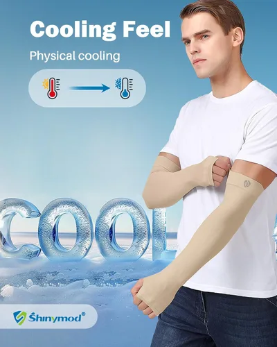 Miniatura 48 de Mangas para brazo, para hombres o mujeres. Para calentar o refrescar. Guantes de Compresión con factor de protección de los rayos ultravioleta UPF