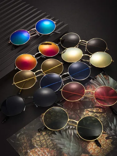 Miniatura 5 de 28 pares de gafas de sol hippie redondas de colores gafas de discoteca de los años 70 trajes de sol geniales para fiestas de mujeres y hombres