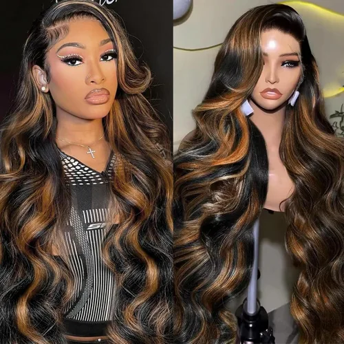Miniatura 20 de BAIICS Pelucas de cabello humano rubio miel con encaje frontal transparente HD de 13 x 6 pulgadas, peluca frontal de encaje transparente HD 12A